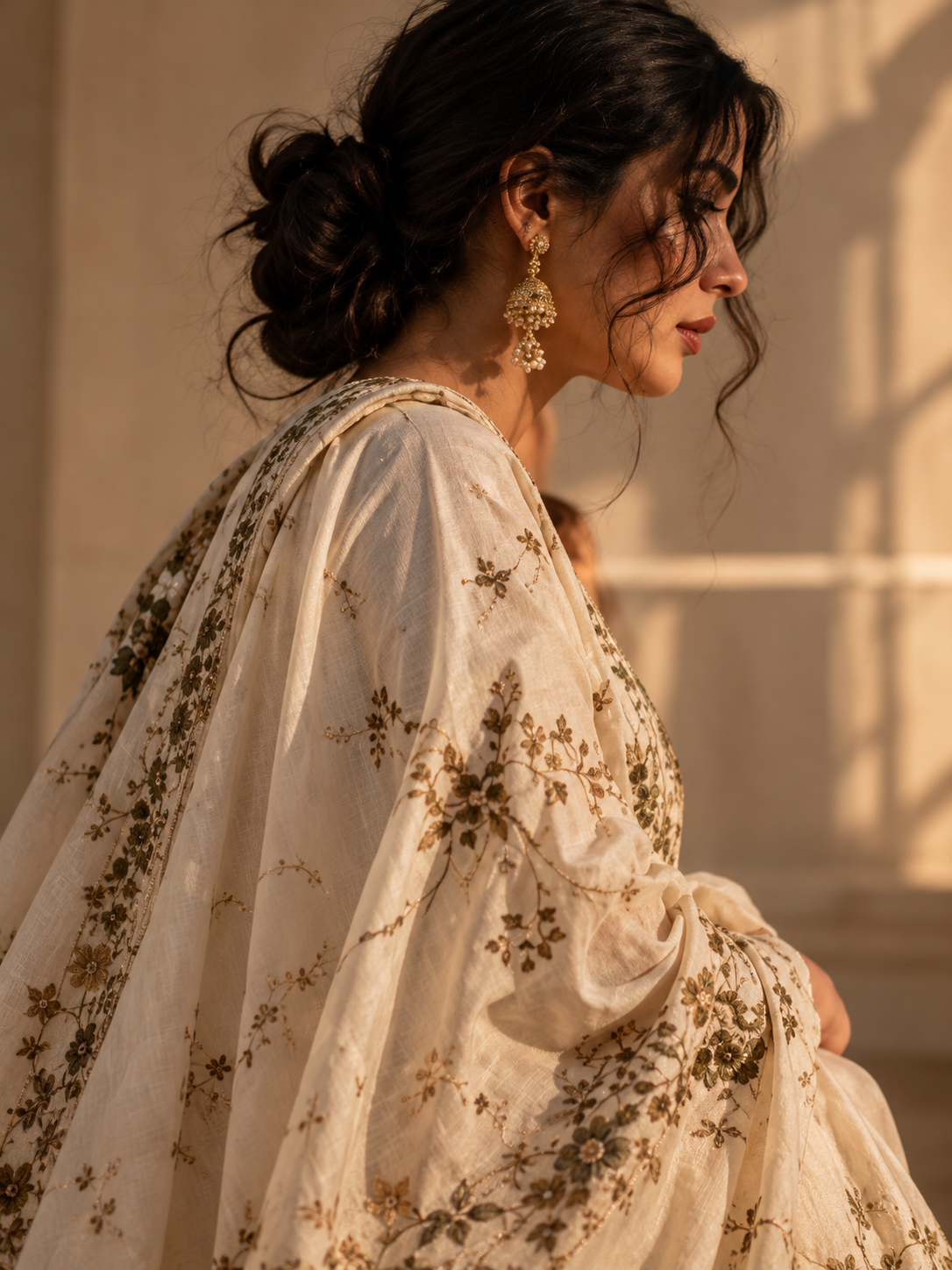 Palmeras muse in bespoke handcrafted kurti set