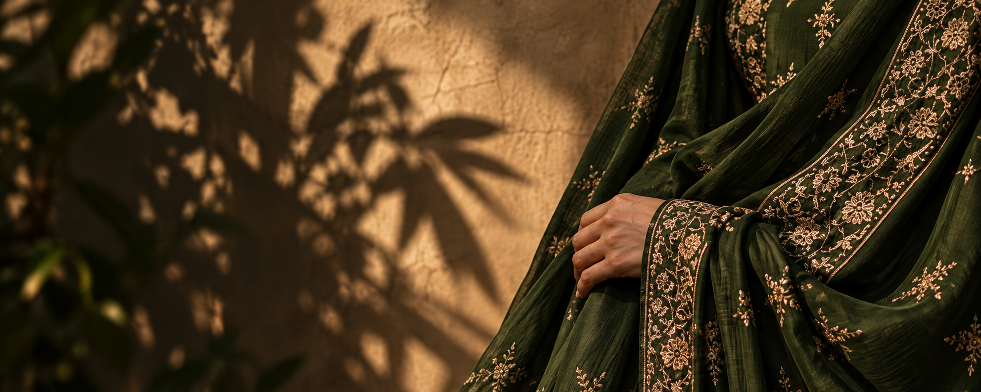 Palmeras Premium Embroidered Textile